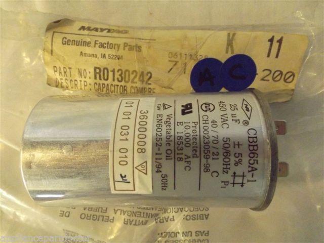 AMANA AIR CONDITIONER R0130242 Capacitor, Compressor AMANA AIR CONDITIONER R0130242 Capacitor, Compressor